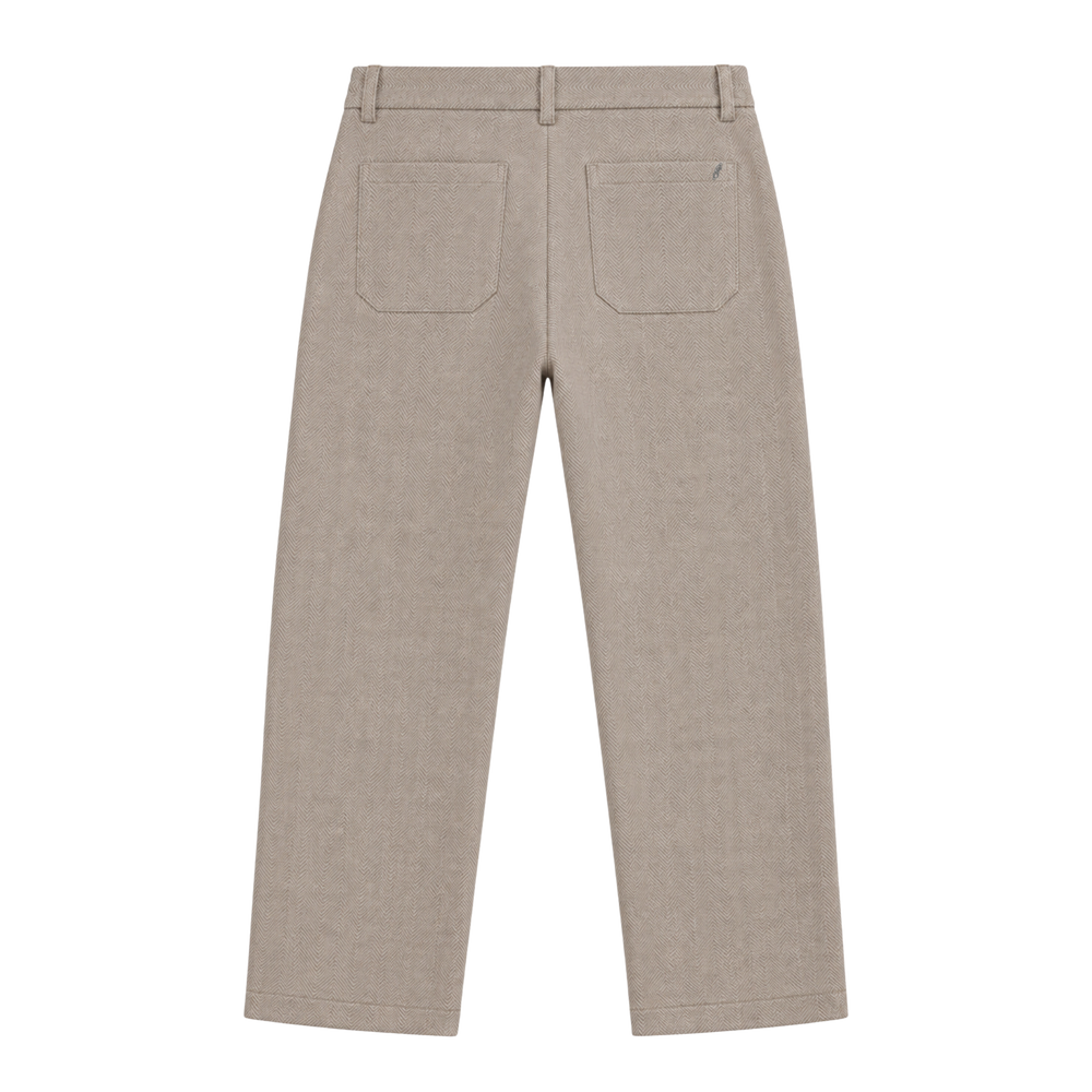 Relaxed Herringbone Pants