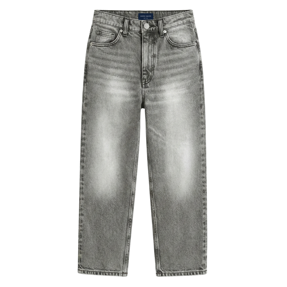 Relaxed Straight Fit Jeans Grey