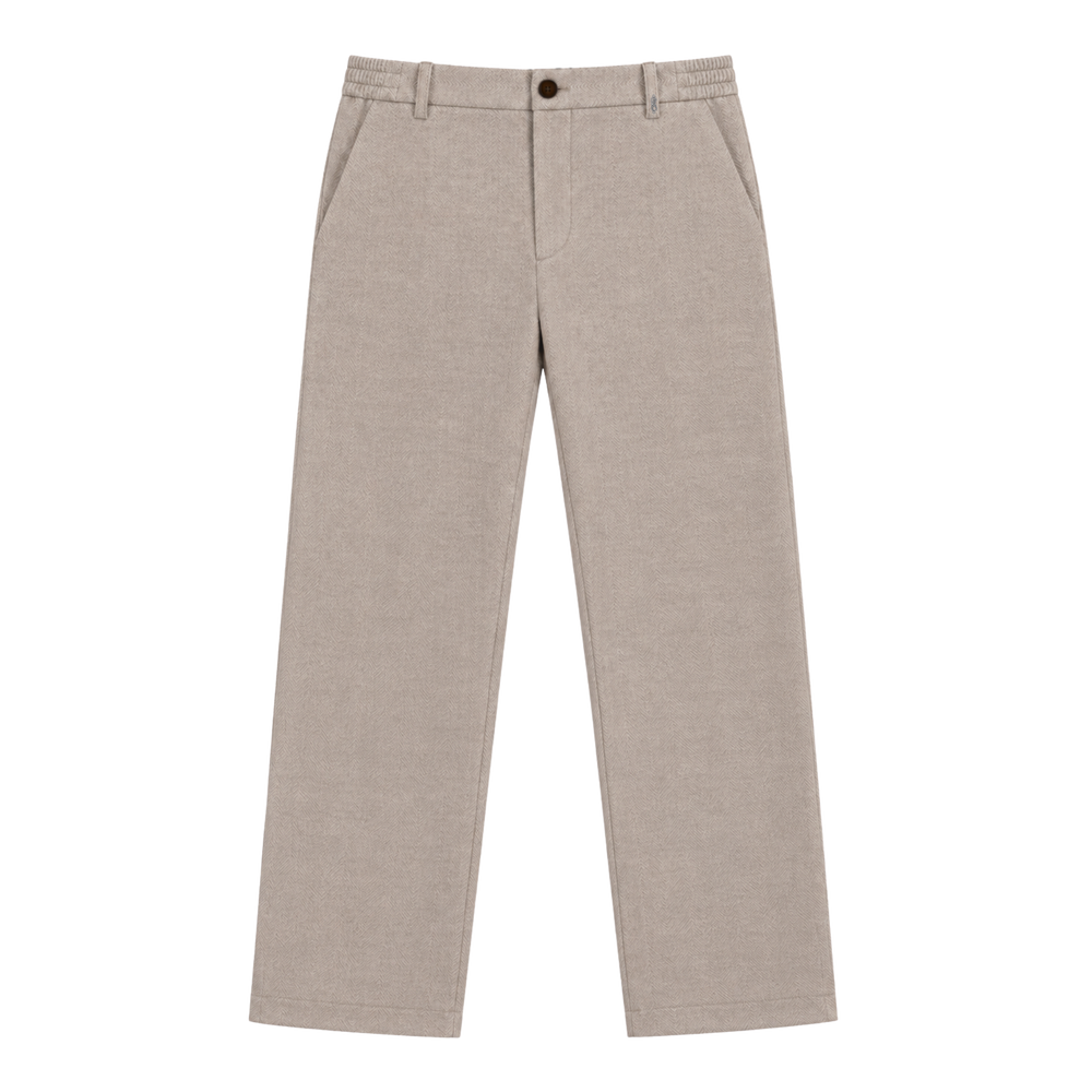 Relaxed Herringbone Pants