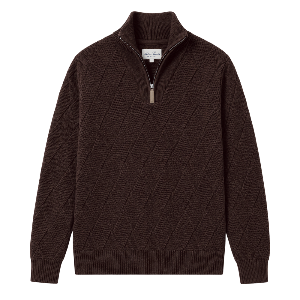 Entangled Quarter Zip - Brown