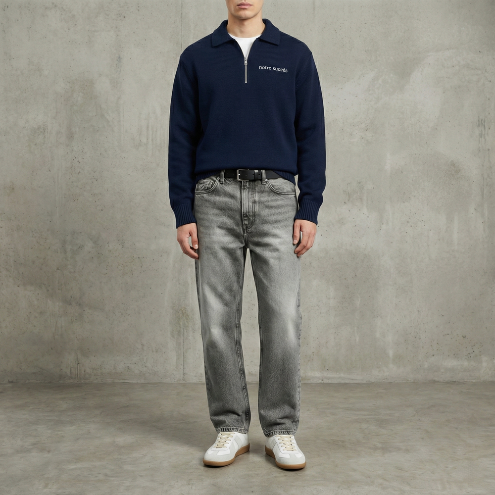 Relaxed Straight Fit Jeans Grey