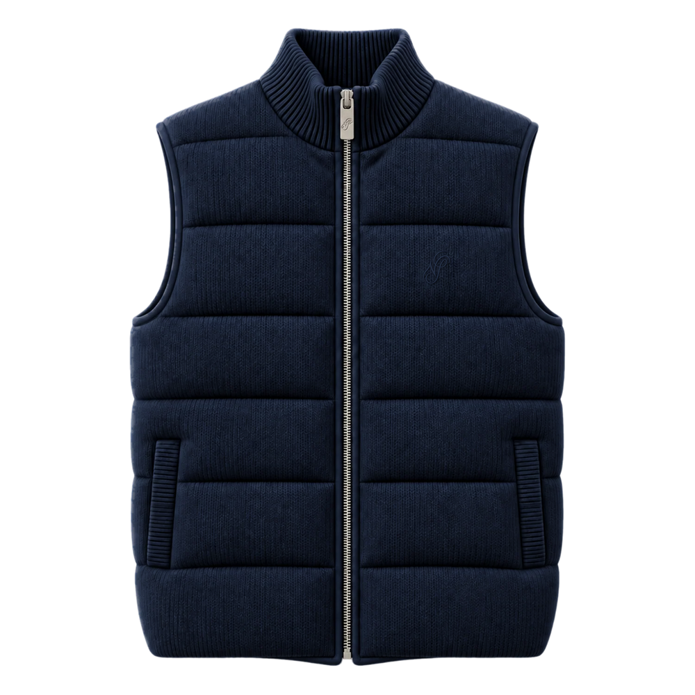 Knitted Vest - Navy