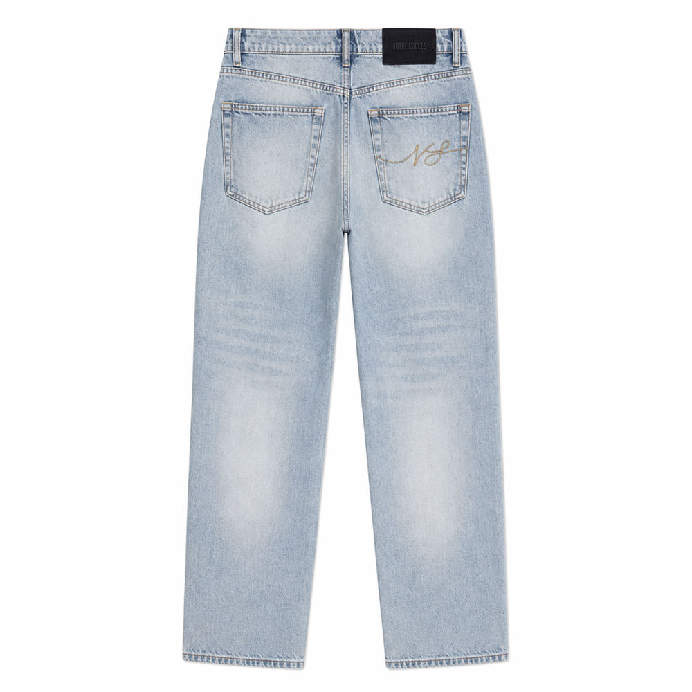 Relaxed Straight Fit Jeans Blue