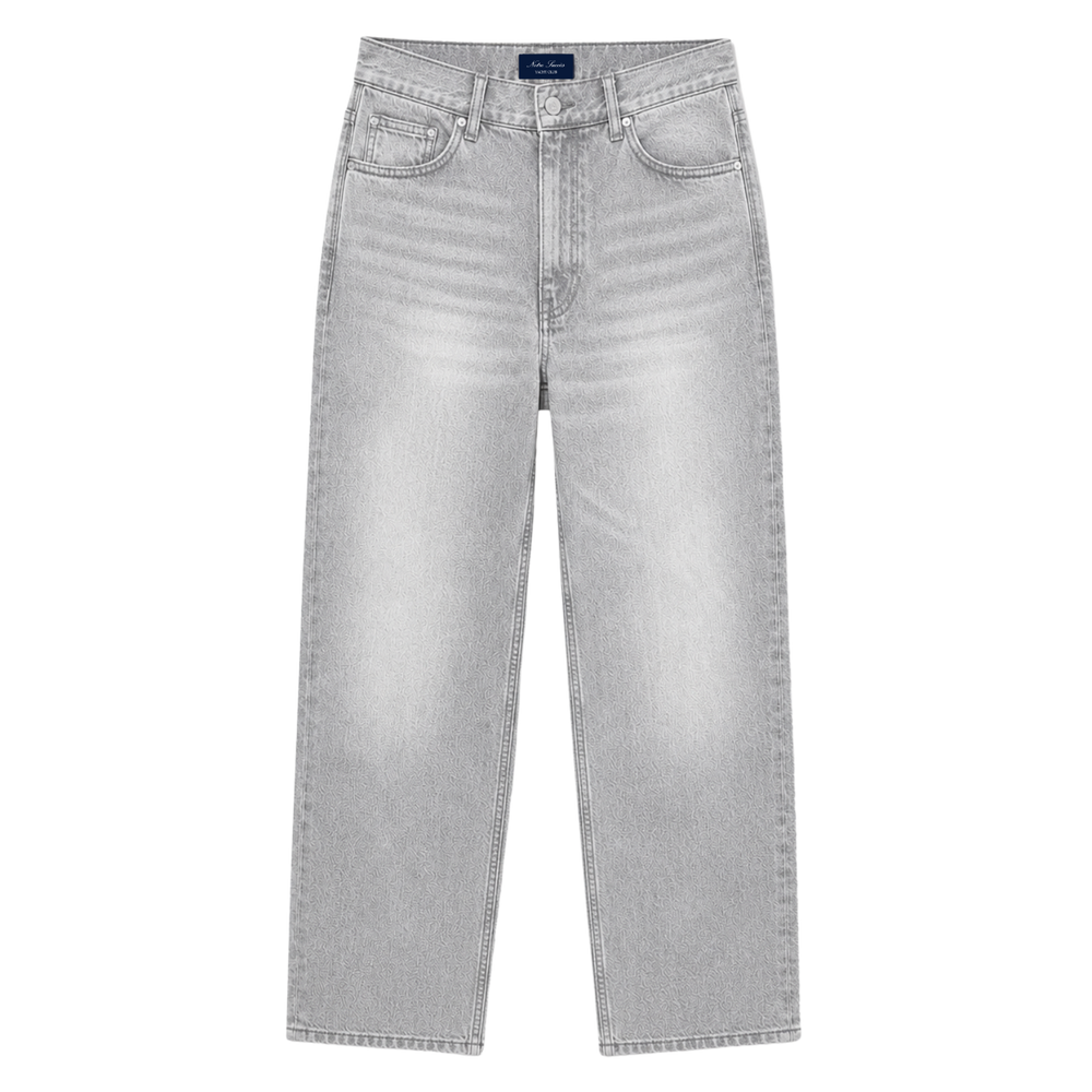 Relaxed Straight Fit Jeans Grey