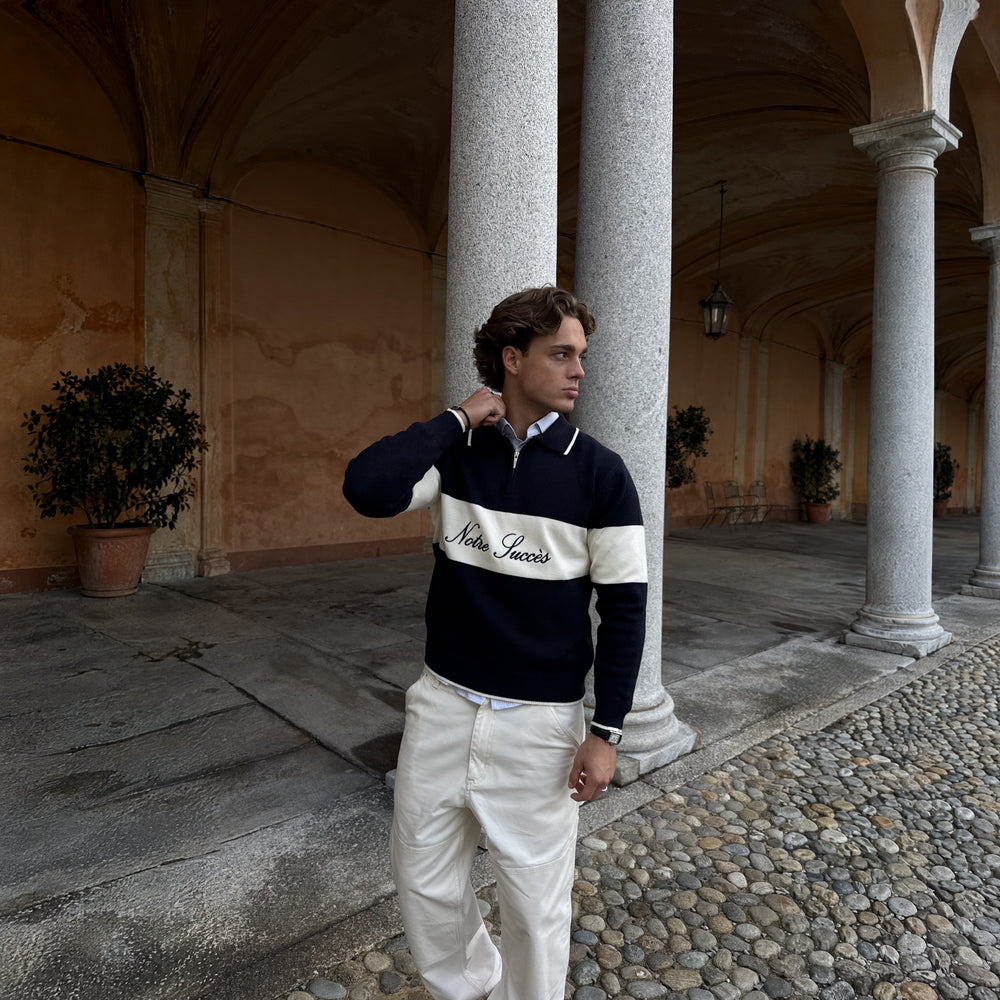 Stripe Half-Zip