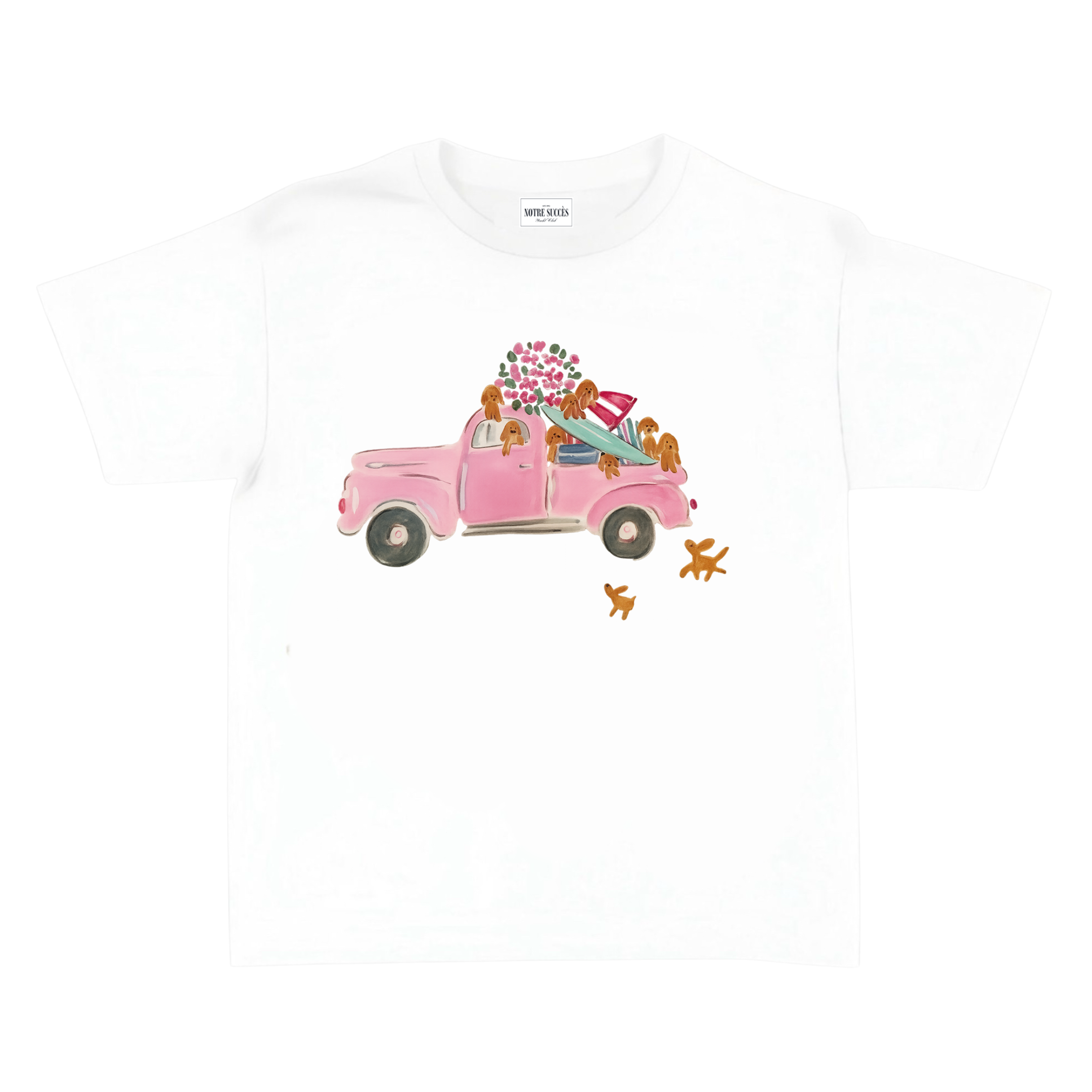 Pink Jellycat Car Baby T-Shirt