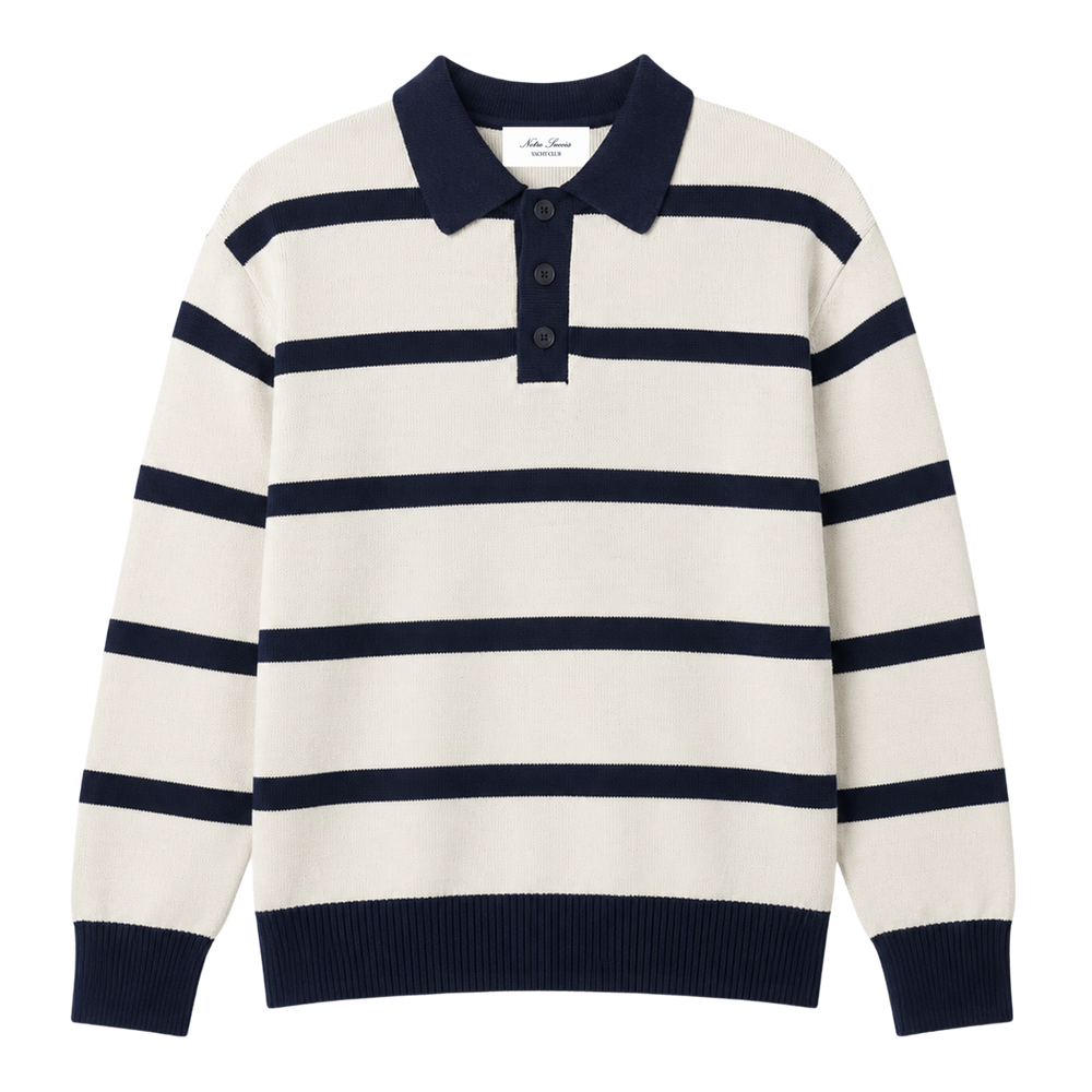 Knitted Longsleeve Polo 