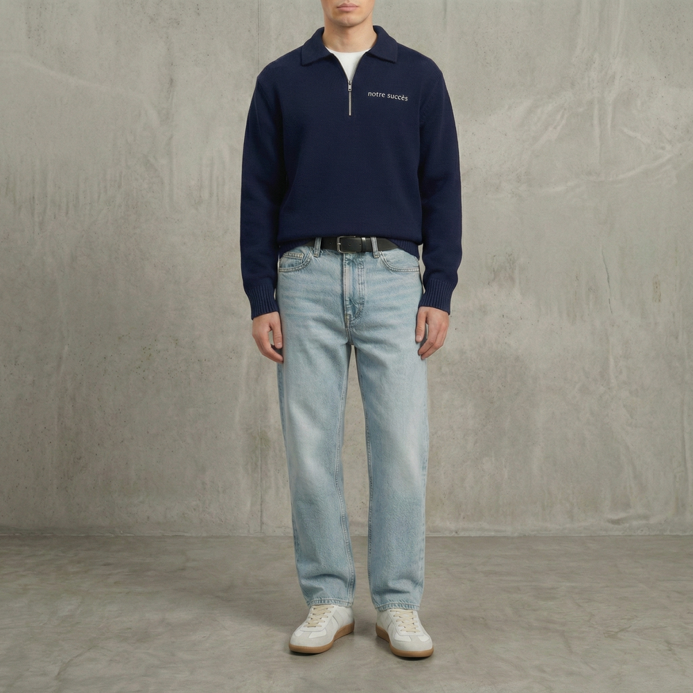 Relaxed Straight Fit Jeans Blue