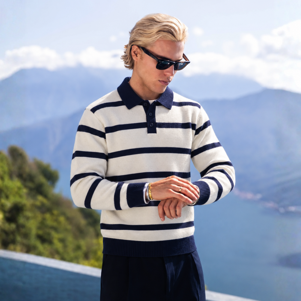 Knitted Longsleeve Polo 