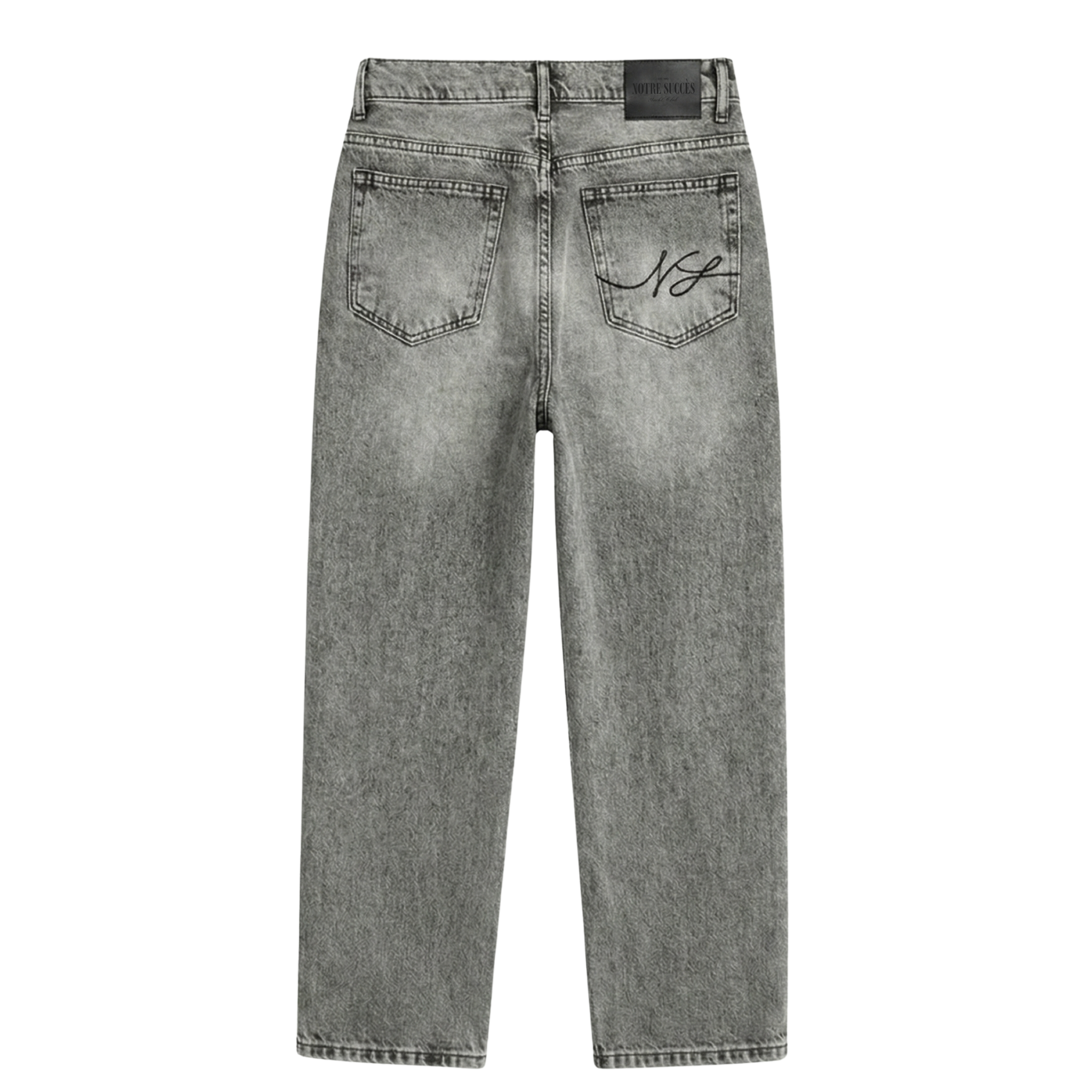 Relaxed Straight Fit Jeans Grey
