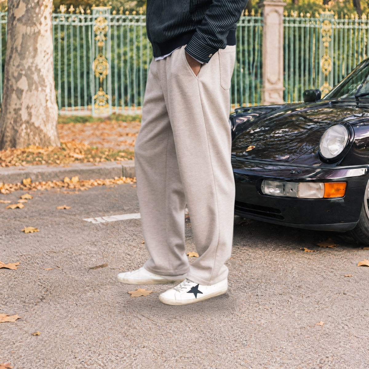 Relaxed Herringbone Pants