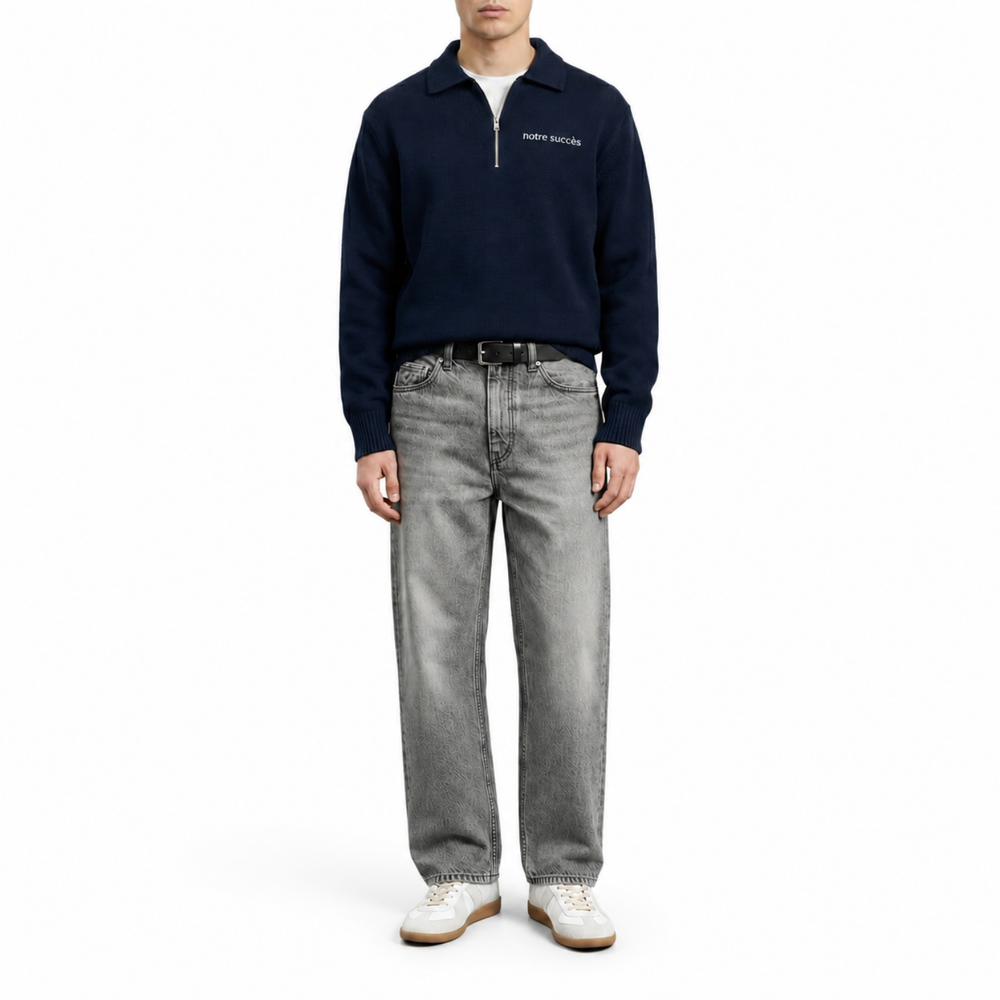 Relaxed Straight Fit Jeans Grey