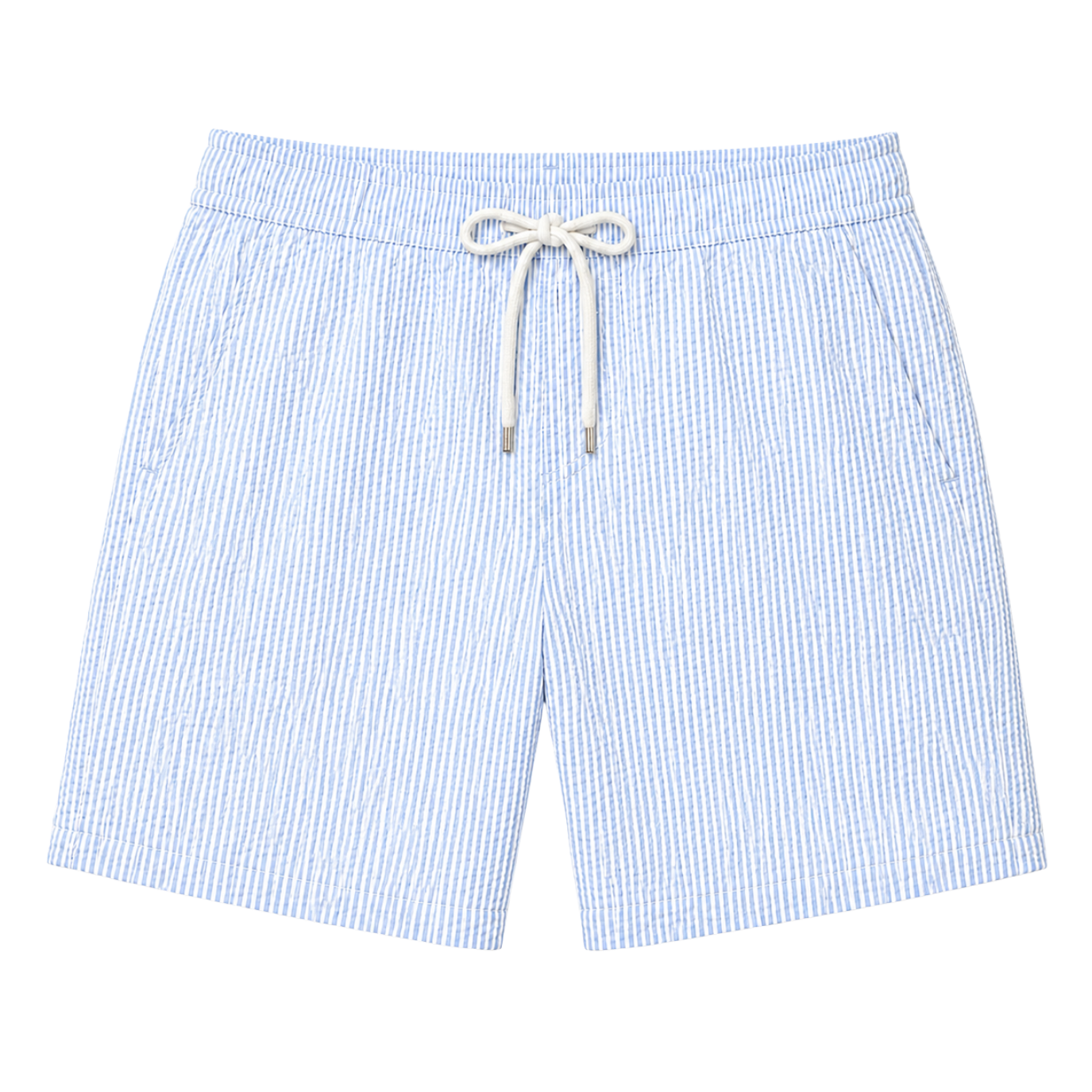 Seersucker Striped Swimshorts