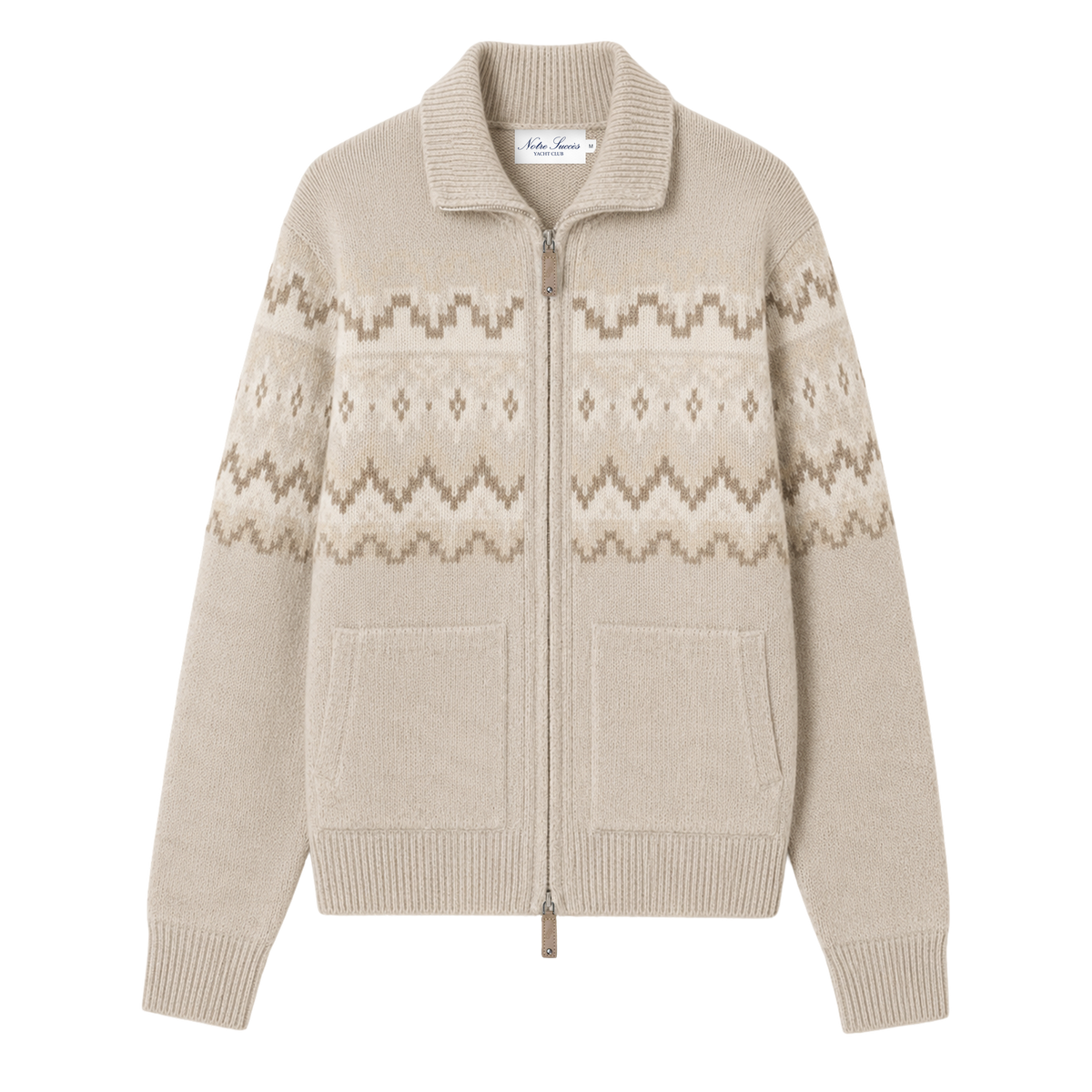 Chalet Wool Zip up - Apricot