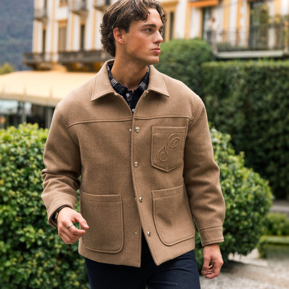 Crest Wool Overshirt