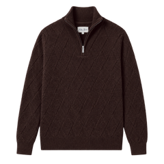 Entangled Quarter Zip - Brown