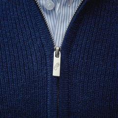 Knitted Zip Up - Navy