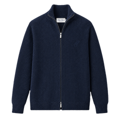 Knitted Zip Up - Navy