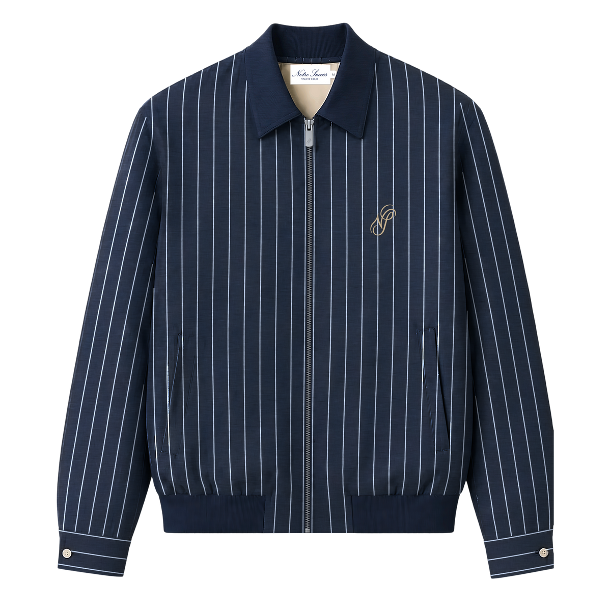 Linen Harrington Overshirt - Navy