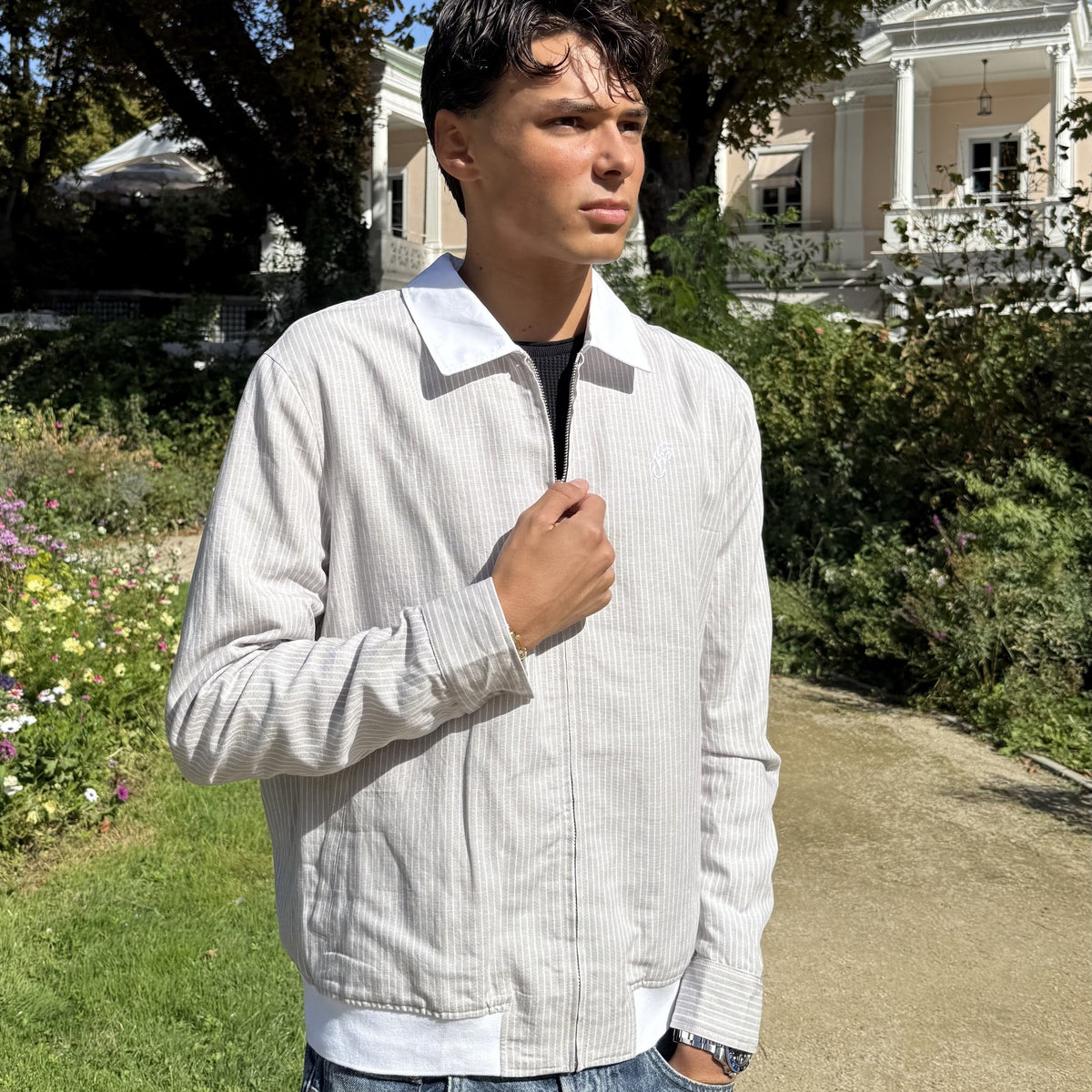 Linen Harrington Overshirt