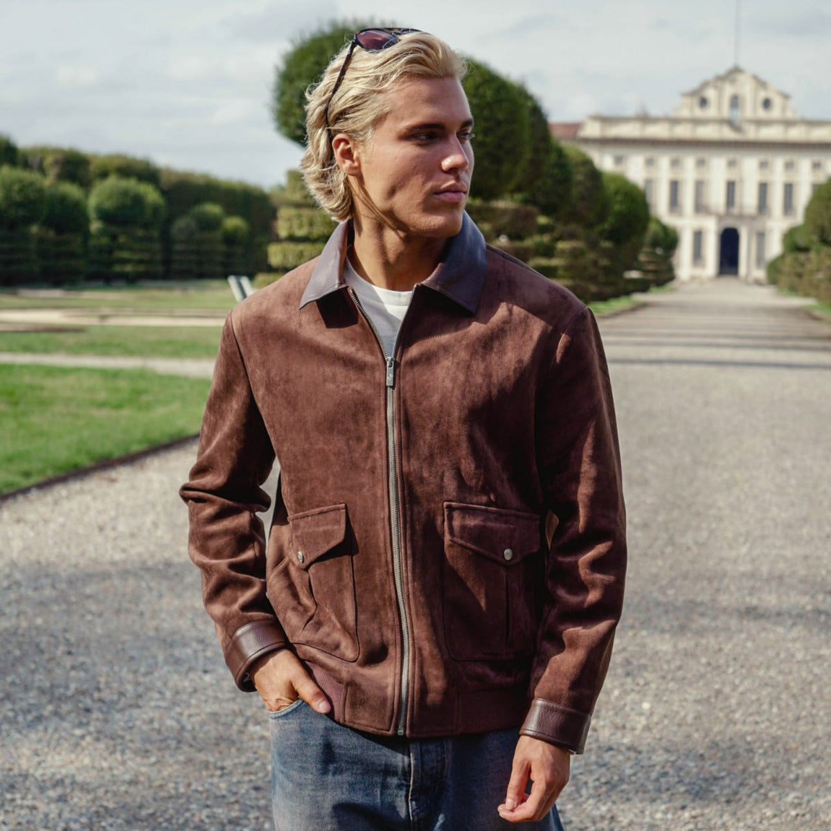Outerwear – suede leather jacket