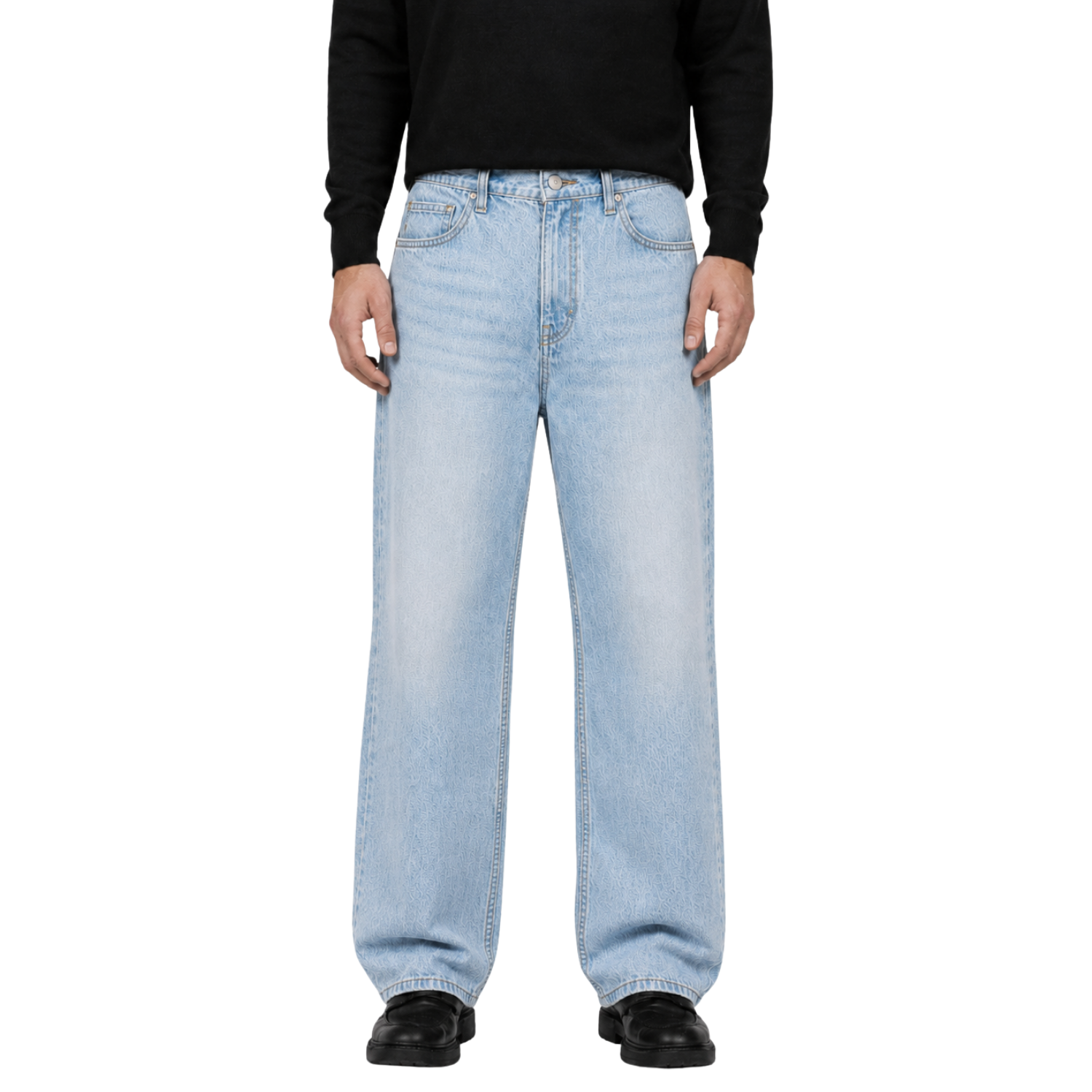 Relaxed Straight Fit Jeans Blue