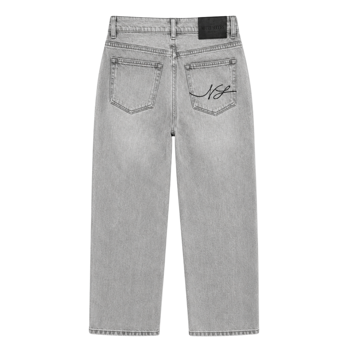 Relaxed Straight Fit Jeans Grey