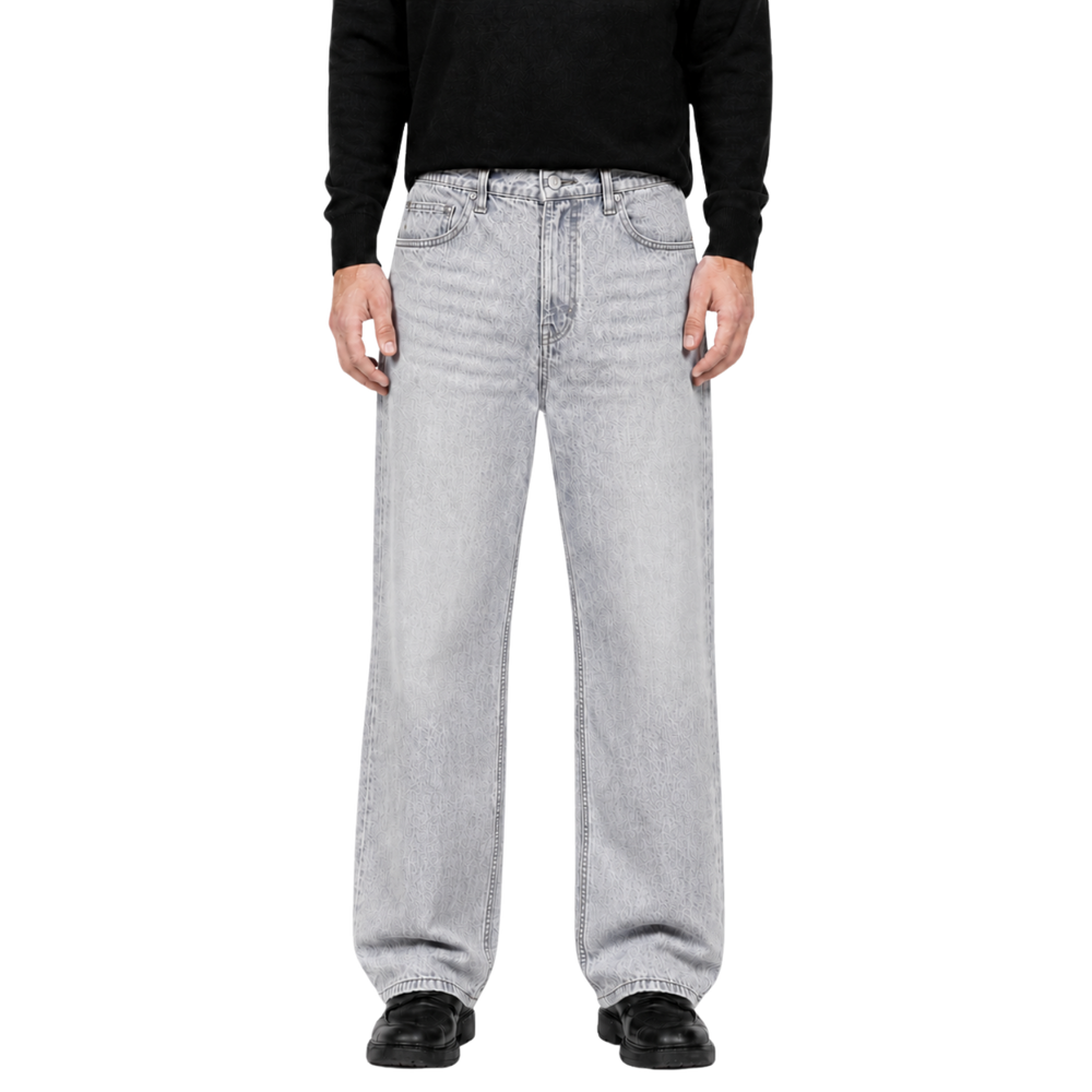 Relaxed Straight Fit Jeans Grey