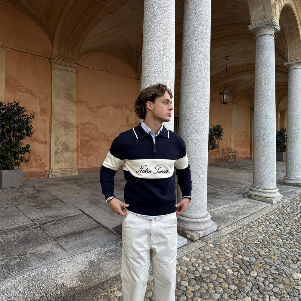 Stripe Half-Zip