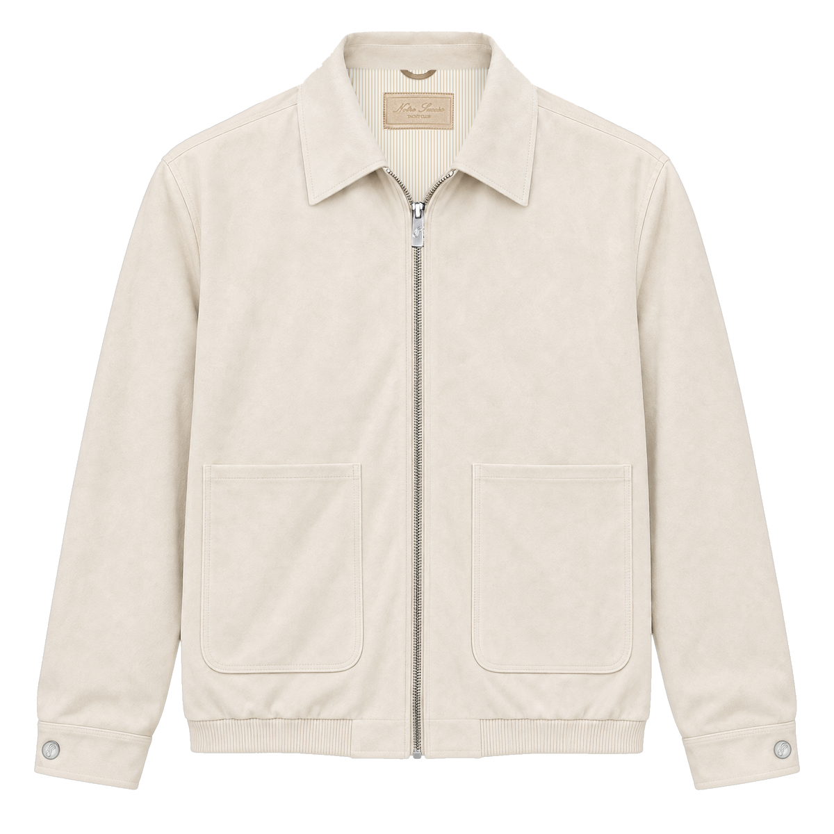 Suede Collar (Check) Jacket - Plain Collar