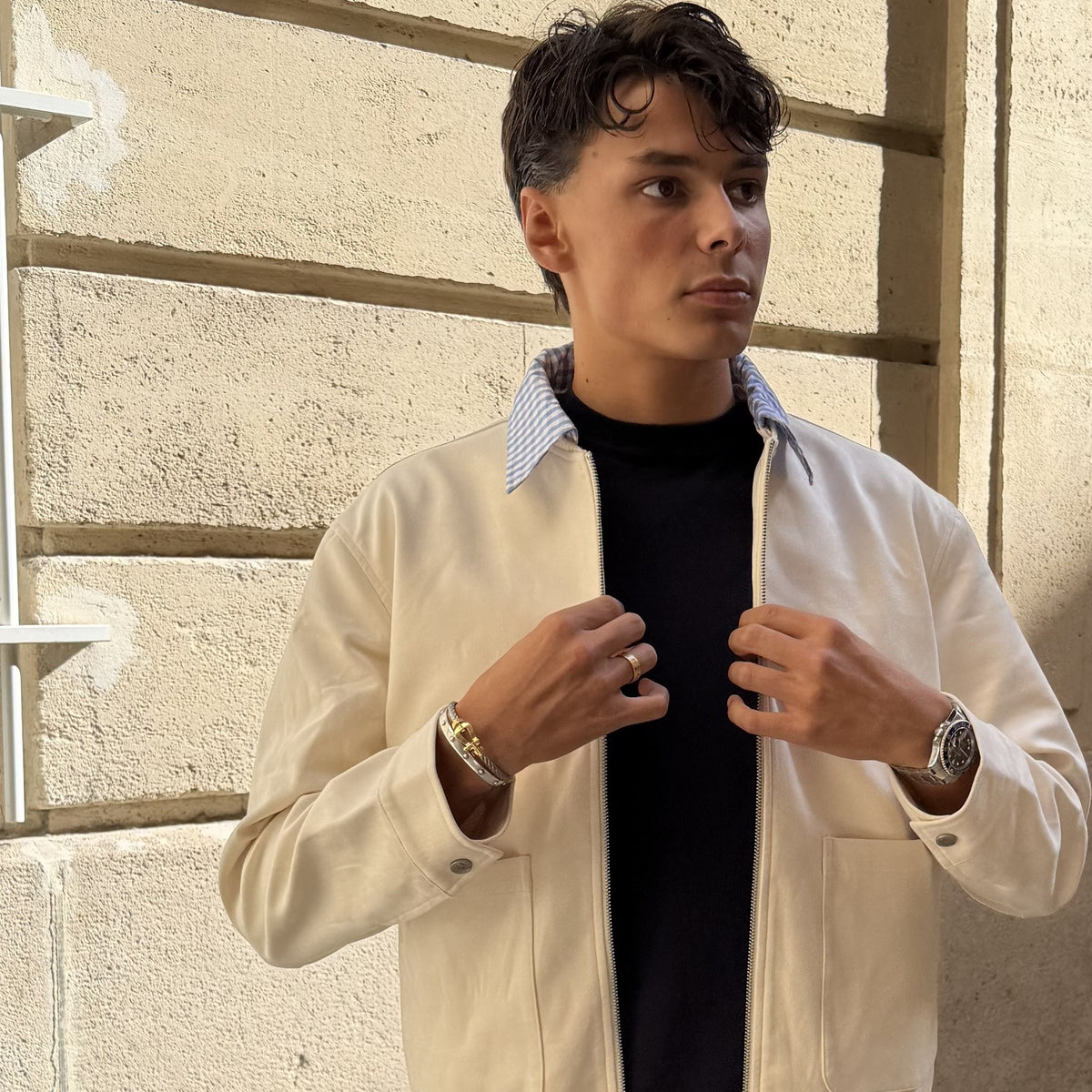Suede Collar (Check) Jacket